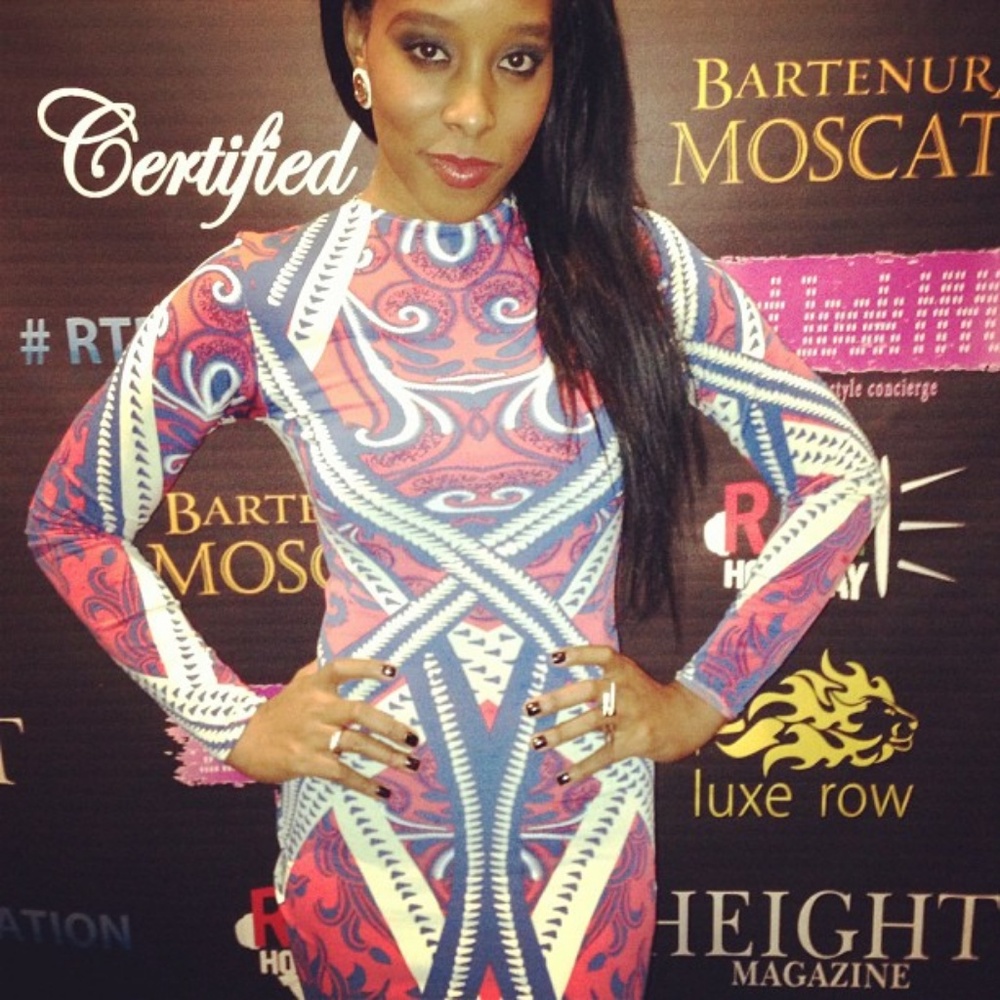 Multi Pattern form fitting custom dress.